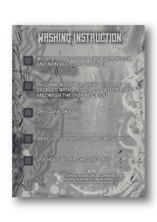 Washing Instruction Card